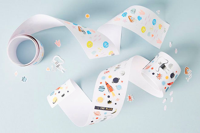 Mini stickers by Meri Meri make a great distraction during nappy change