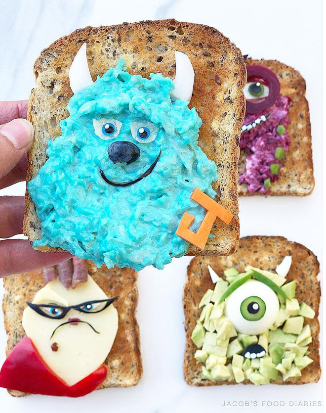 Monsters Inc sandwiches: Jacobs Food Diary