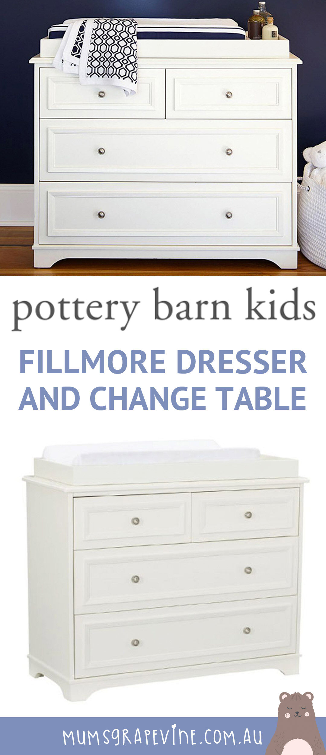 Pottery Barn Kids Fillmore dresser and change table