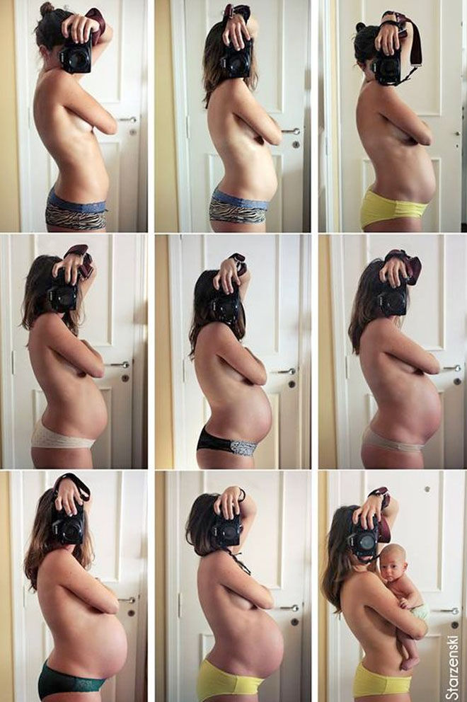 14 pregnancy week by week photo ideas: DIY pregnancy by week photos