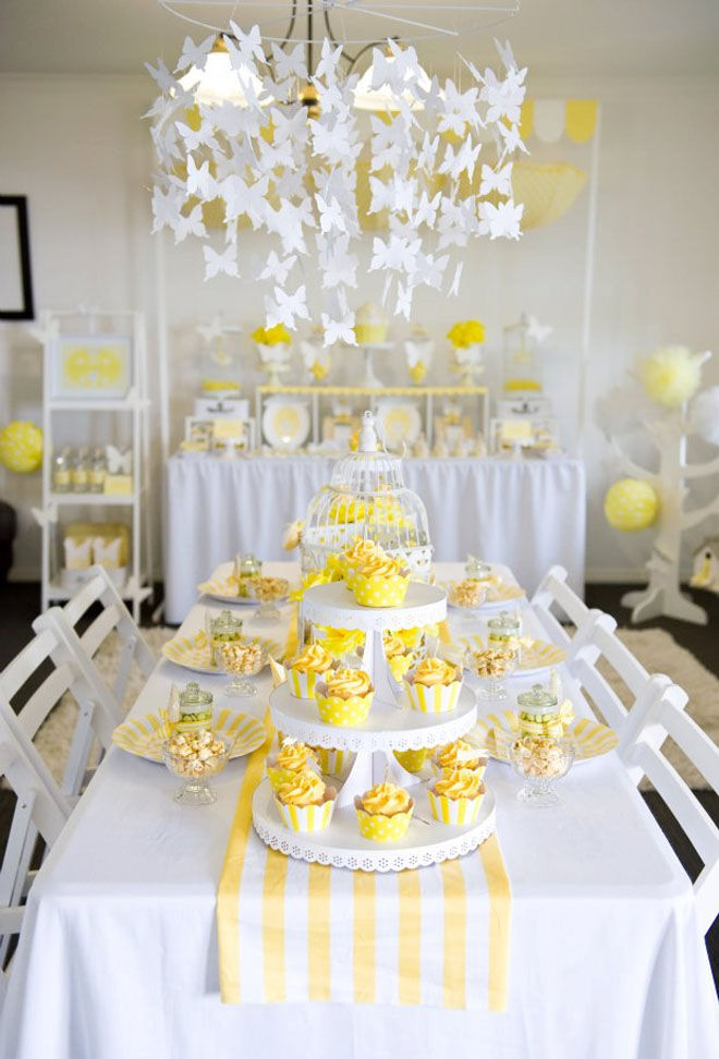 Yellow sunshine baby shower