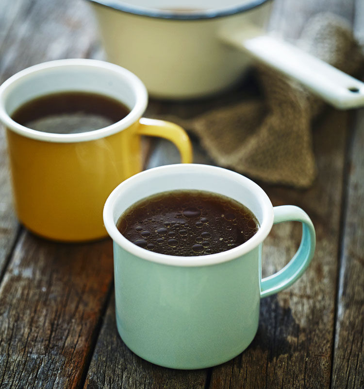 A warming cup of homemade bone broth