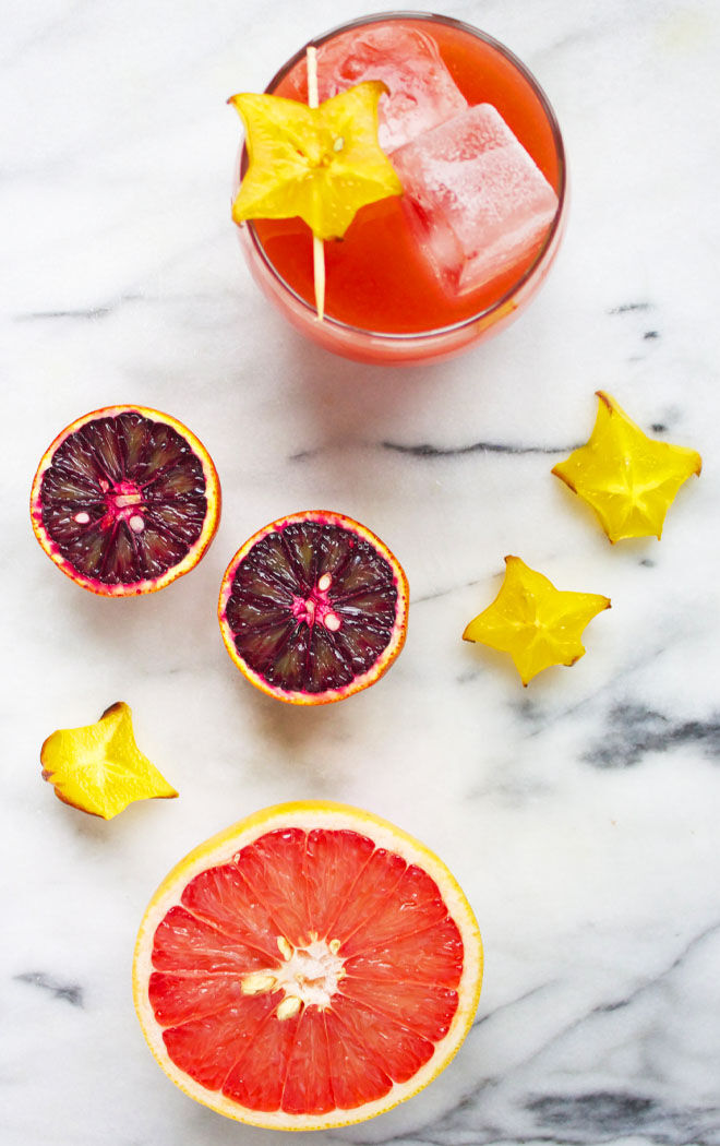 Grapefruit and blood orange drink