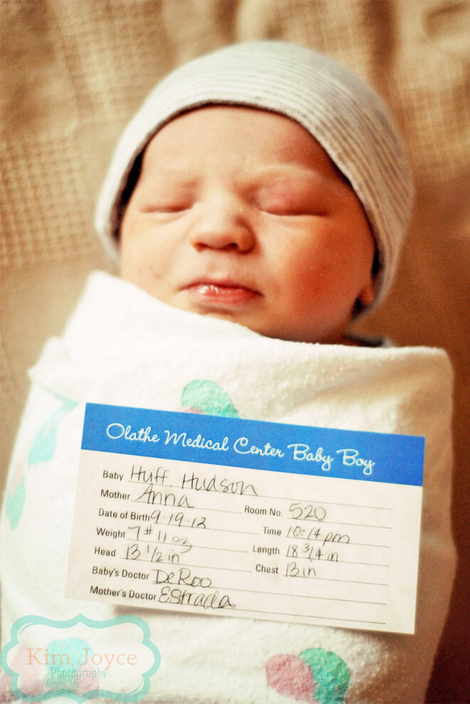 Hospital birth card photo