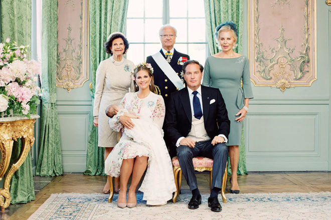 Royal family of Sweden baptism photos
