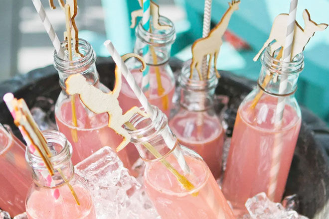 Safari baby shower drinks