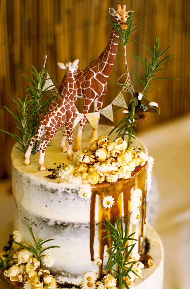 Safari baby shower cake