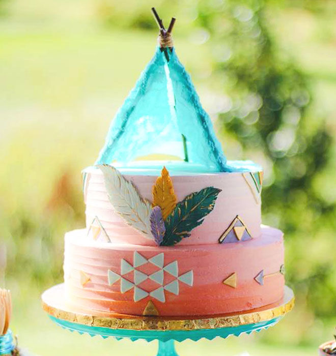 Tribal baby best sale shower cake