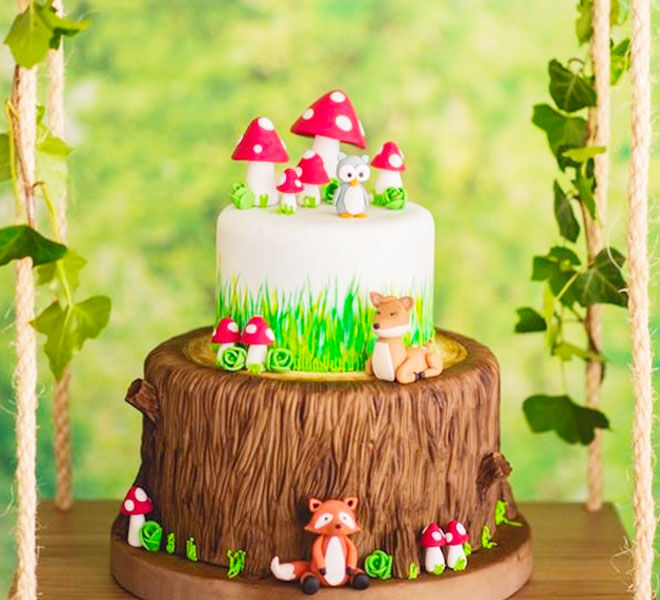Toadstool and woodland baby shower cake, Blog lovin