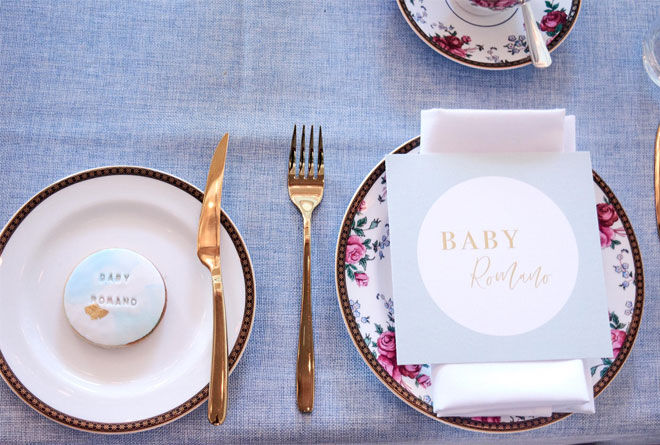 Zana Pali baby shower table setting