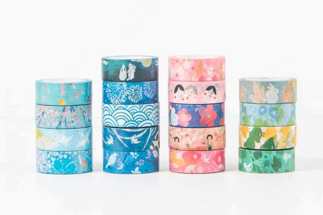 Stacked washi tape