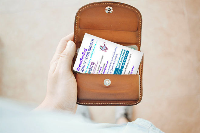 Breastfeeding know your rights card