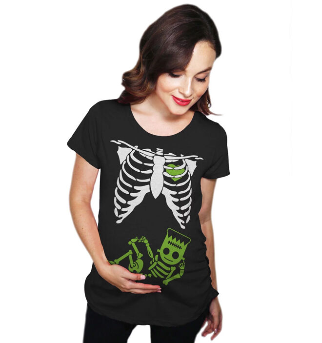 Baby Frankenstein pregnancy Halloween t-shirt