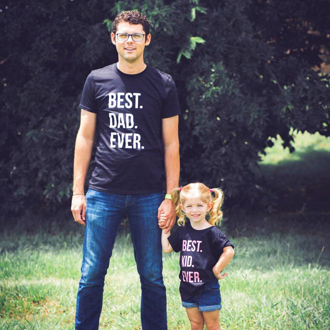 Best dad ever, best kid ever. Matching tees for father and daughter