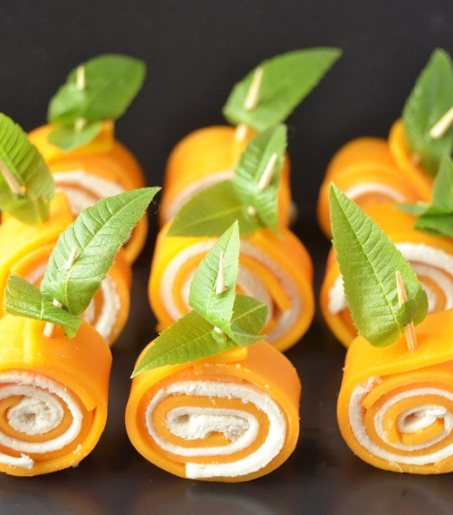 Cheesy Halloween roll ups