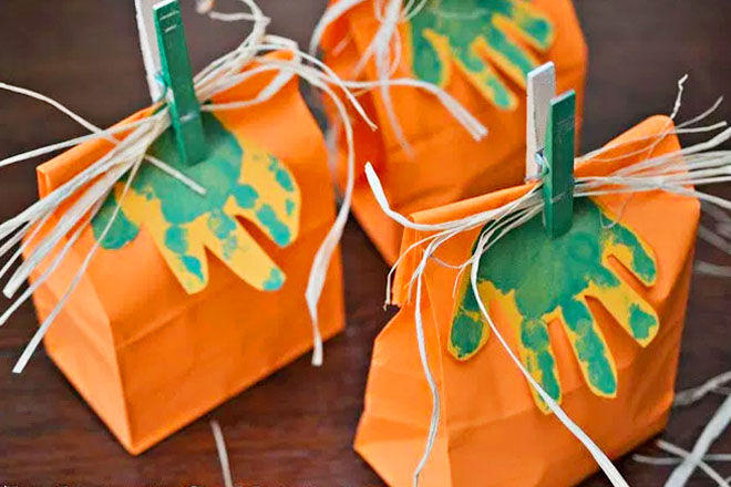 DIY treat bags for Halloween