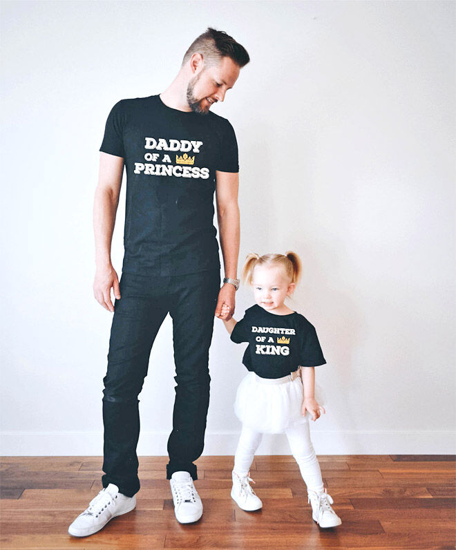 Daddy and clearance baby matching tops