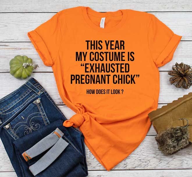 Exhausted Pregnant Halloween Costume