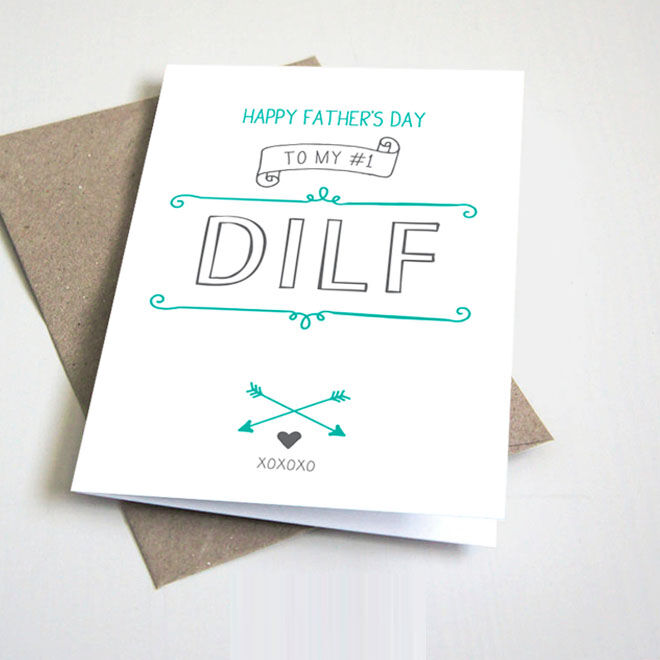 Funny Father's Day card, dilf