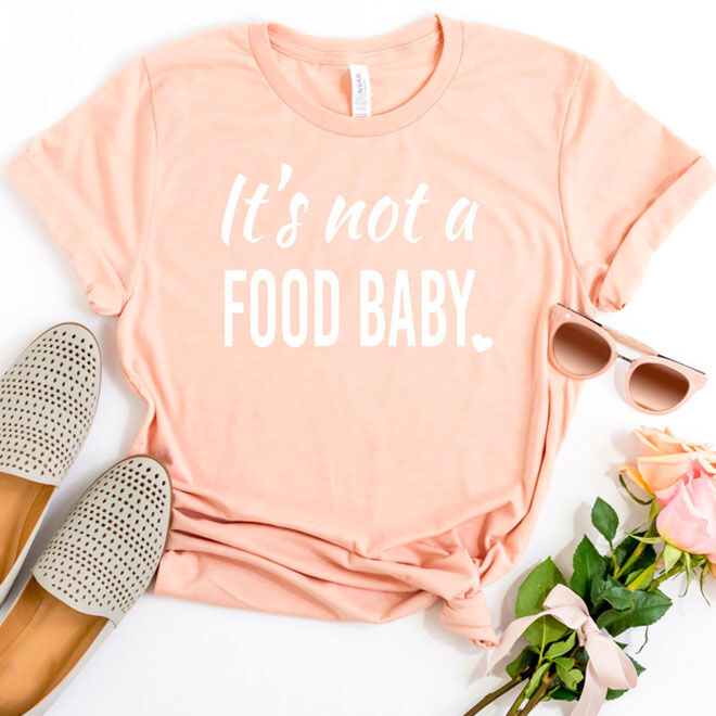 It's not a food baby maternity t-shirt