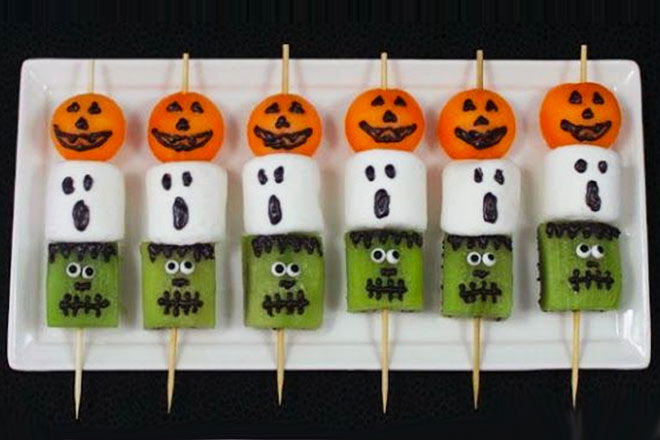 Frightful fruit kebabs