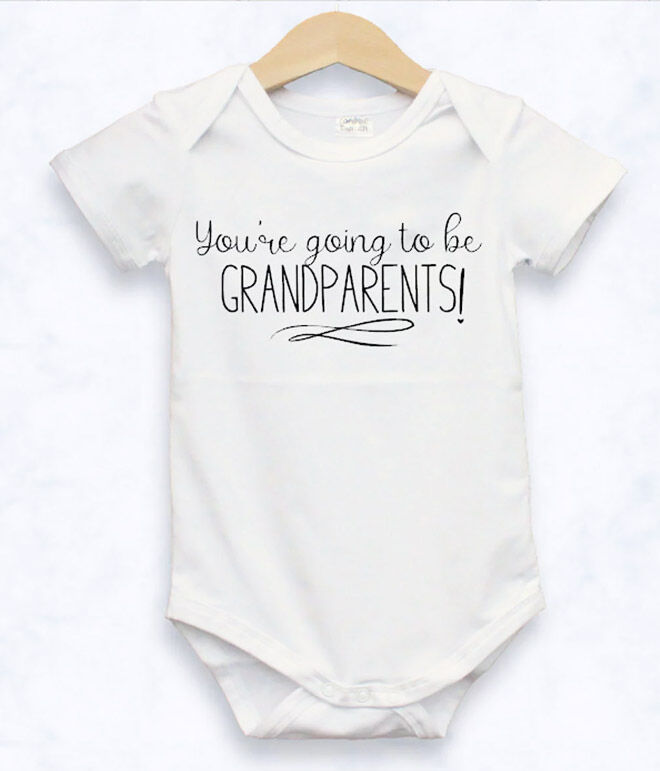 Grandparent reveal onesie