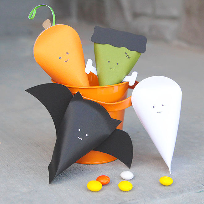 Halloween characters for lolly bags