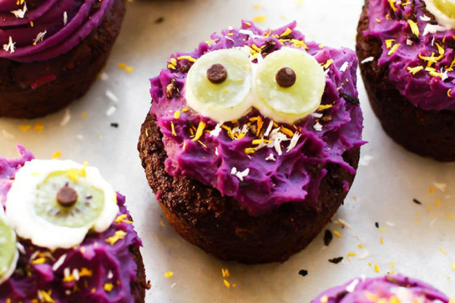 Monster cupcakes - a healthy alternative for Halloween