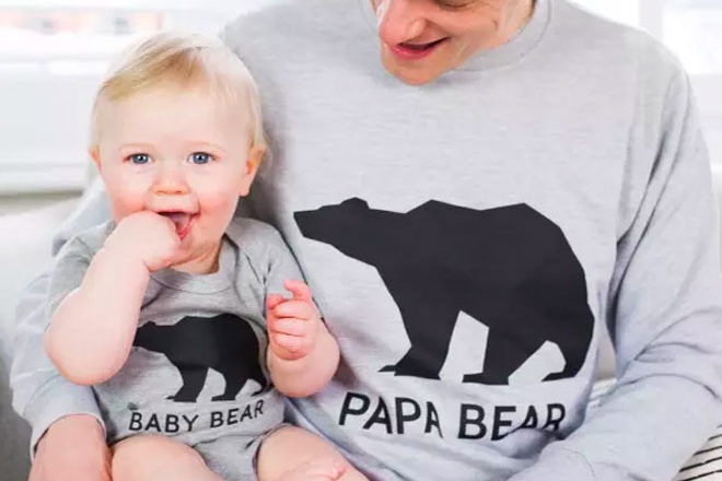 Mum dad and baby matching outlet outfits