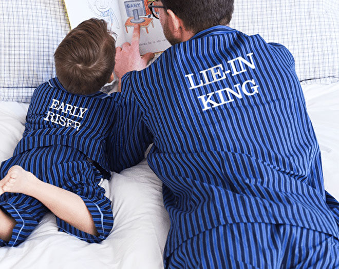 Personalised father and son pyjamas for Father's Day