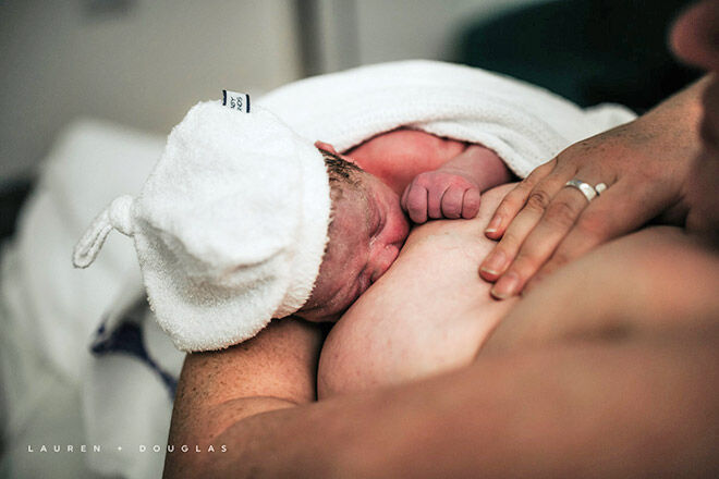 Mum breastfeeds baby born via surrogacy
