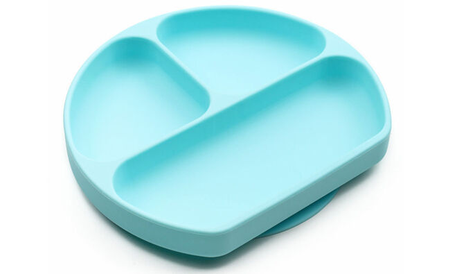 Silicone divided baby plate