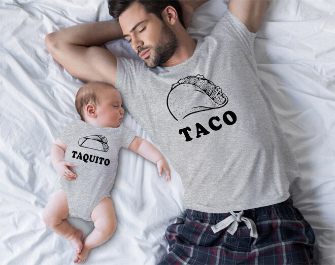 Taco Taquito matchy matchy fathers day t-shirt
