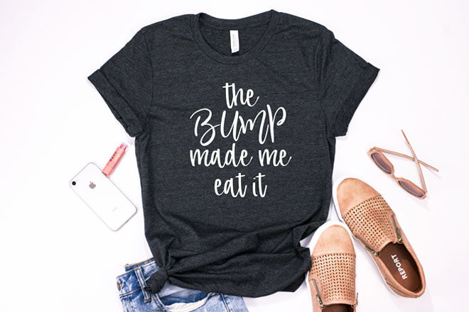 The Bump Made Me Eat It Shirt, Pregnancy Shirt, Funny Pregnancy