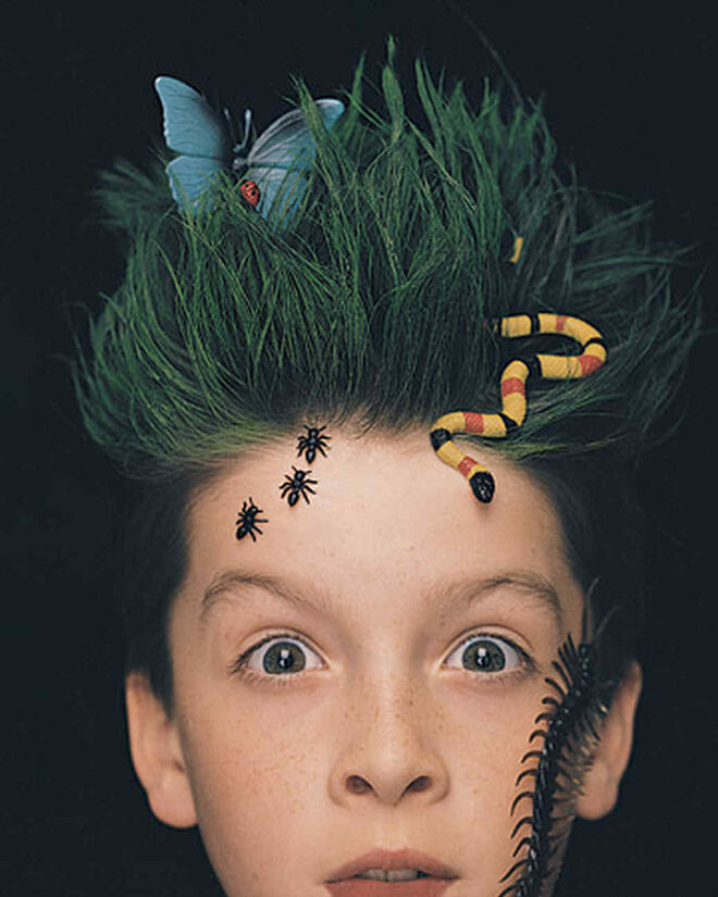 creepy crawlies boys hair for halloween 