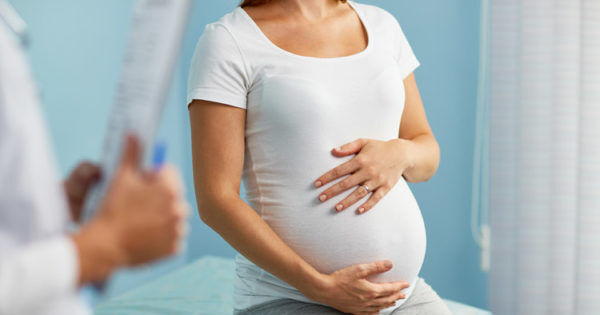 pregnant mum at doctors