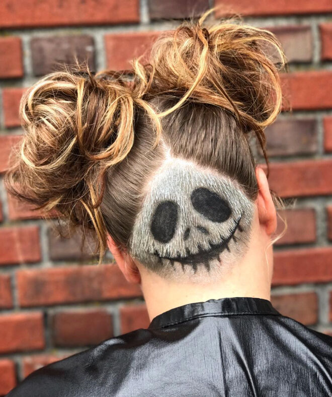 halloween hair skeleton