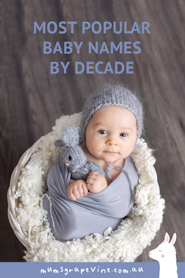 Most popular baby names by decade | Mum's Grapevine