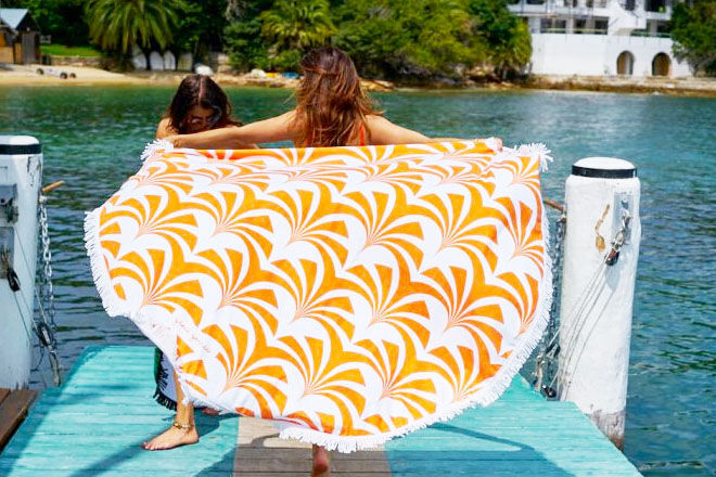Round beach towels by Grace Garrett