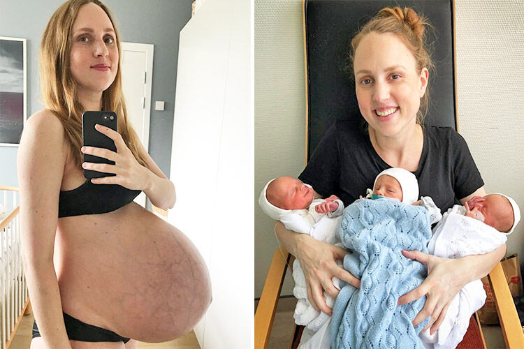 Birth Story: Mum from viral triplet belly video gives birth