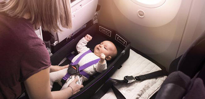 Air New Zealand Infant skycouch belts