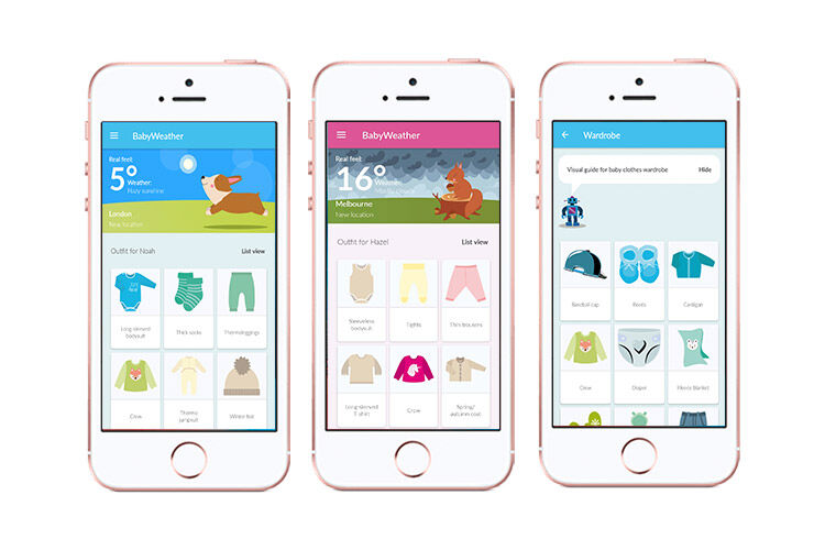 BabyWeather App: chooses baby's outfit based on the weather