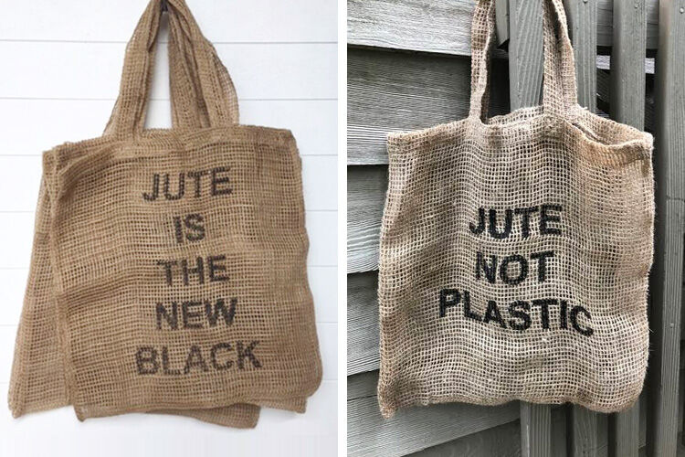 Jute Not Plastic Shopping Bags