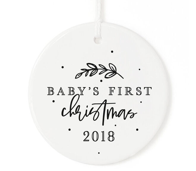 Ceramic baby Christmas ornament