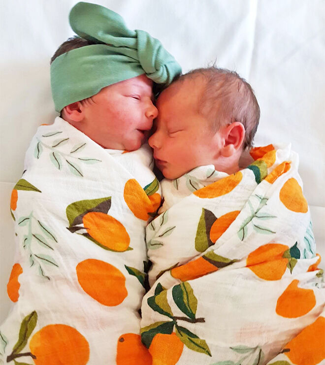Natural twin birth