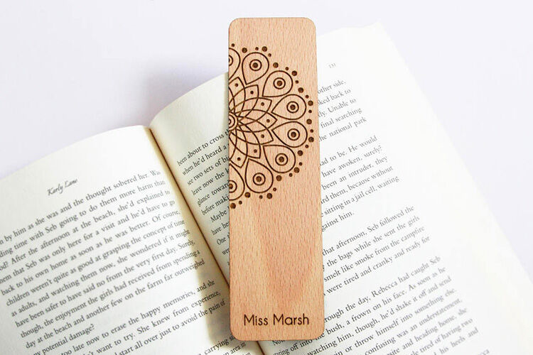 Personalised Mandala Bookmark for teachers