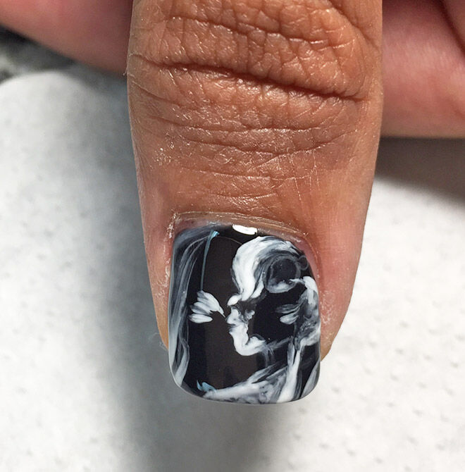Ultrasounds painted onto nails