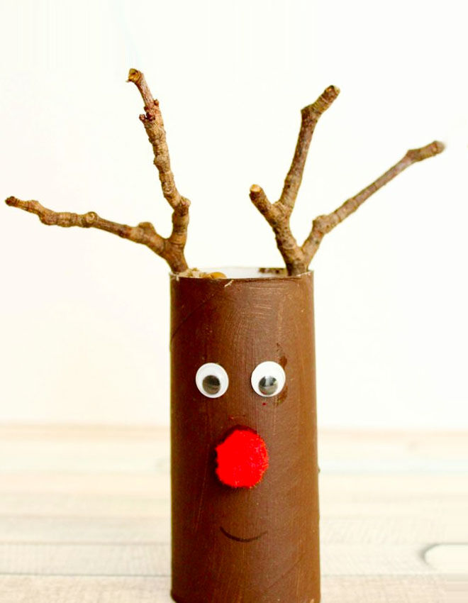 Reindeer toilet roll crafts for kids