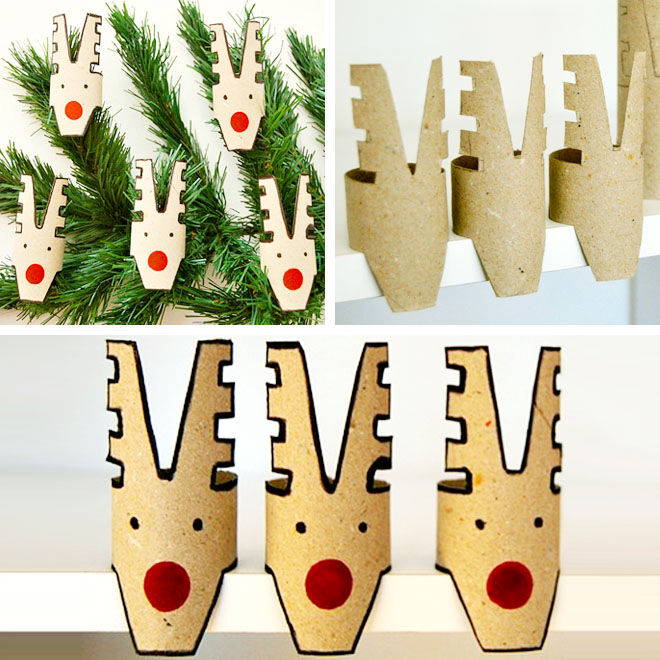 Reindeer toilet roll crafts for Christmas