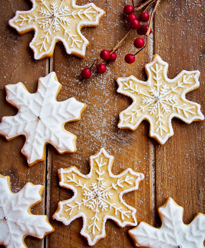 Snowflake Christmas cookies